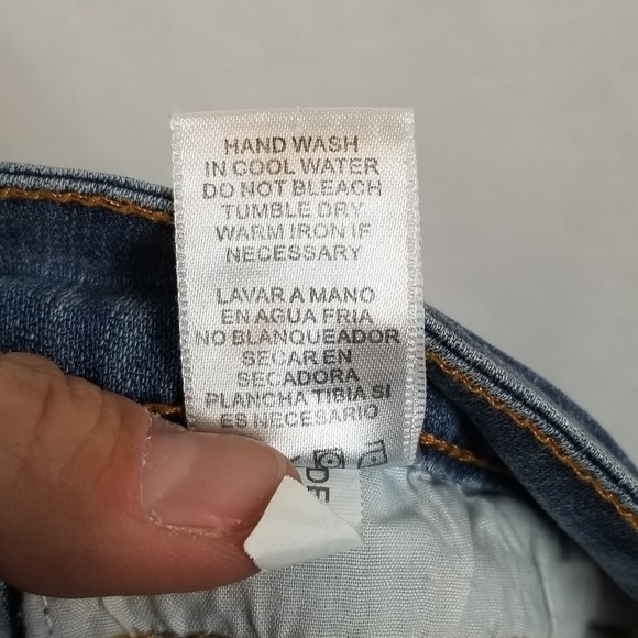 UNIQ jeans flare bell Hippie retro faded distressed - Picture 5 of 6